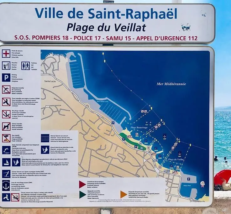 Rez-Jardin Renove A Saint-Raphael, Cote D'Azurアパートメント 0*, Saint-Raphaël フランス